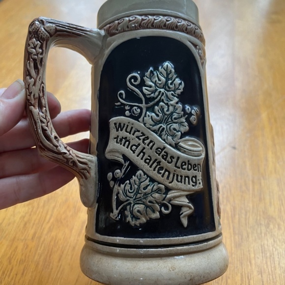 Vintage Ceramic Beer Stein Mug Germany Home Collection Trinken Lieben Barware - Picture 9 of 11